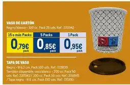 Makro Blanco - vaso de cartón oferta