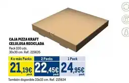 Makro Kraft - caja pizza celulosa reciclada oferta