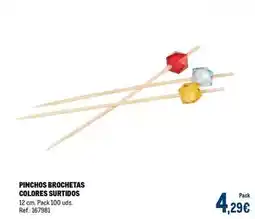 Makro Pinchos brochetas colores surtidos oferta
