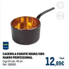 Makro Makro - cacerola eskofie negro/oro oferta