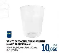 Makro Makro - vasito octogonal transparente oferta