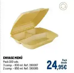 Makro Envase menú oferta