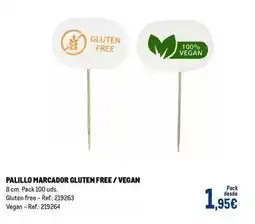 Makro Free - palillo marcador gluten / vegan oferta