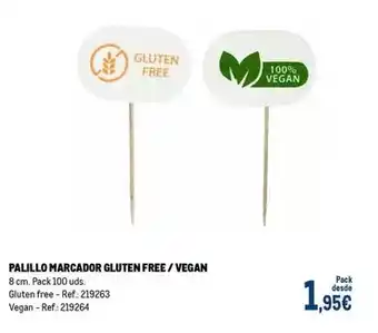 Makro Free - palillo marcador gluten / vegan oferta
