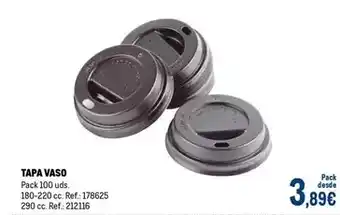 Makro Tapa vaso oferta