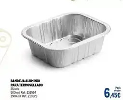 Makro Bandeja aluminio para termosellado oferta