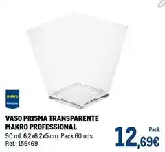Makro Makro - vaso prisma transparente oferta