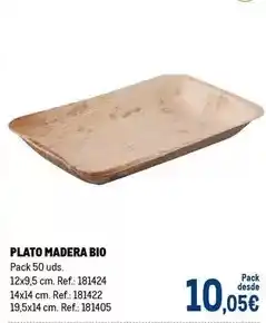 Makro Bio - plato madera bio oferta