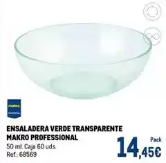 Makro Makro - ensaladera verde transparente oferta