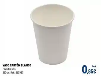 Makro Blanco - vaso cartón oferta