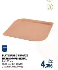 Makro Makro - plato bambu y bagazo oferta