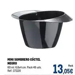 Makro Mini sombrero cóctel negro oferta