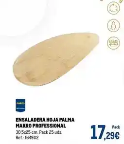 Makro Makro - ensaladera hoja palma oferta
