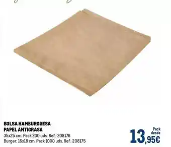 Makro Bolsa hamburguesa pape oferta