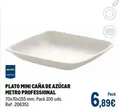 Makro Metro professional - plato mini caña de azúcar oferta