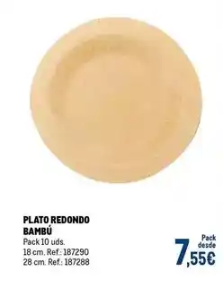 Makro Redondo - plato bambú oferta