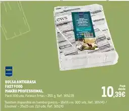 Makro Makro - bolsa antigrasa fast food professional oferta