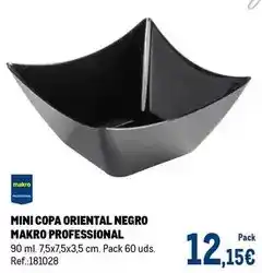Makro Makro - mini copa oriental negro oferta