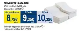 Makro Blanco - servilleta 1 capa tisú oferta