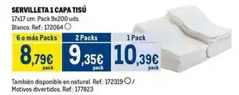 Makro Blanco - servilleta 1 capa tisú oferta