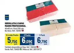 Makro Makro - servilleta 2 capas professional oferta