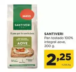 Alimerka Santiveri - pan tostado 100% integral aove oferta