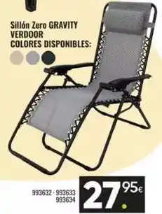Family Cash Sillón zero gravity verdoor colores disponibles oferta