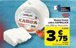 Carrefour Caprillice - queso fresco cabra oferta