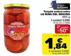 Carrefour Origen - tomate entero extra oferta