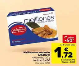 Carrefour Arlequin - mejillones en escabeche oferta
