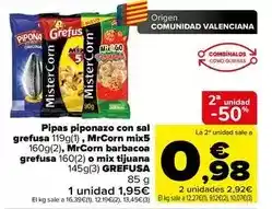 Carrefour Origen - pipas piponazo con sal grefusa oferta