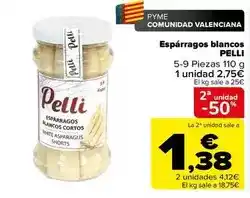 Carrefour Pelli - esparragos blancos oferta