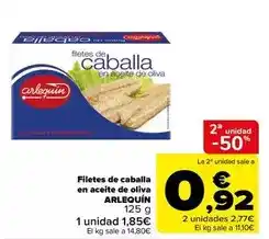 Carrefour Arlequin - filetes de caballa en aceite de oliva oferta