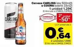 Carrefour Carling - cerveza oferta