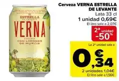 Carrefour Estrella - cerveza verna de levante oferta