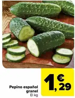 Carrefour Pepino español granel oferta