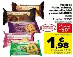 Carrefour Kiwi - pastel de frutas, marmol, mantequilla, y cacao oferta