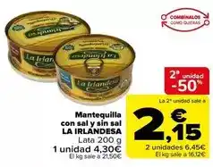 Carrefour La irlandesa - mantequilla con sal y sin sal oferta
