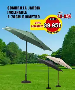 Outlet Hogar Sombrilla jardín inclinable 2.710cm oferta