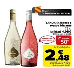 Carrefour Sandara - blanco o rosado frizzante oferta