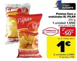 Carrefour El pilar - patatas lisas u onduladas oferta