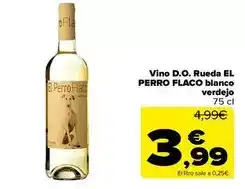 Carrefour Rueda - vino d.o. rueda el perro blanco verdejo oferta