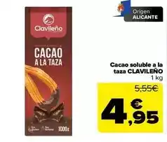 Carrefour Clavileño - cacao soluble a la taza oferta