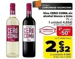 Carrefour Blanco - vino coma sin alcohol blanco o tinto oferta