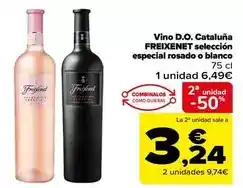 Carrefour Freixenet - vino d.o. cataluna seleccion especial rosado o blanco oferta