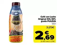 Carrefour Puleva - cafe con leche original xxl 50% gratis oferta