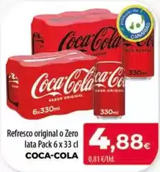 Spar Tenerife Coca-cola - refresco original o zero oferta