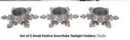 Laura Ashley Set of 3 small festive snowflake teallight holders oferta