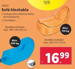 Lidl Crivit - sofa hinchable oferta