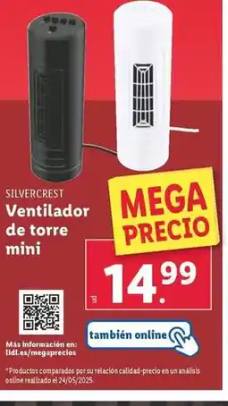 Lidl Silvercrest - ventilador de torre mini oferta